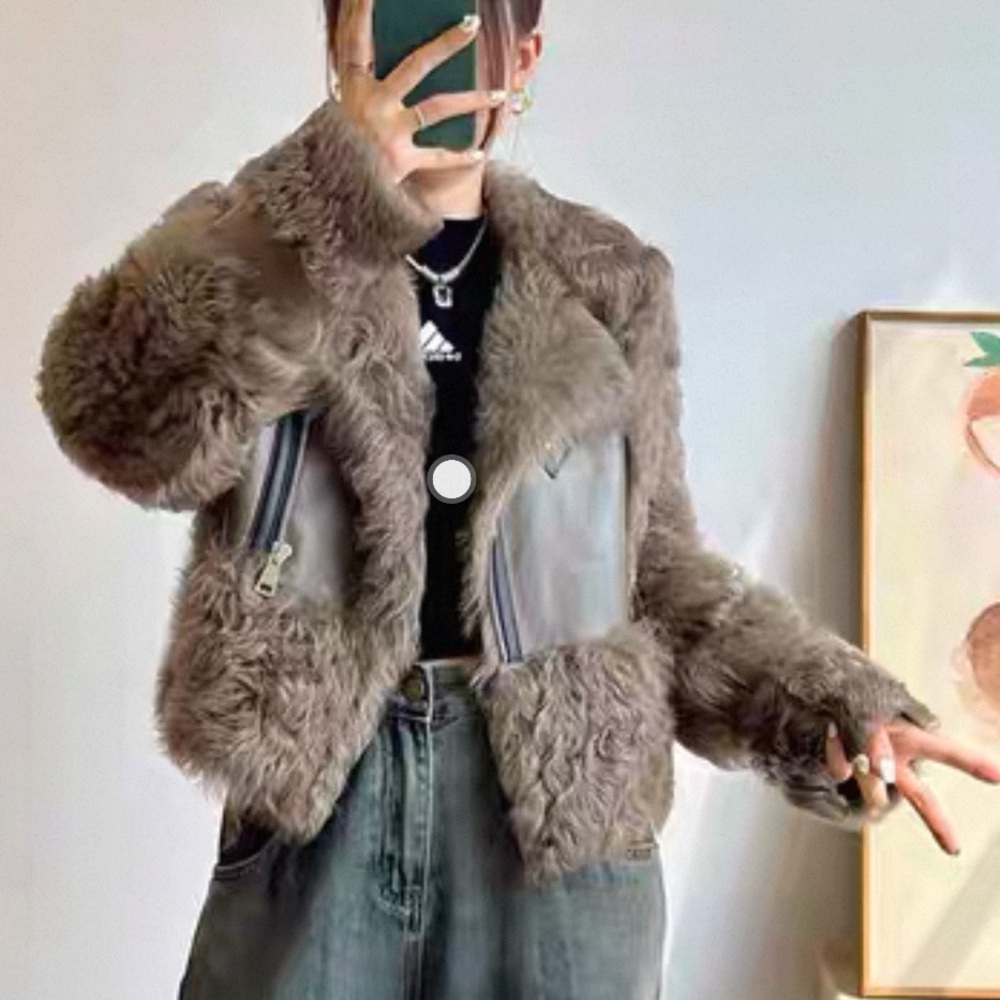 Women's Reversible Shearling Fur Jacket XS
